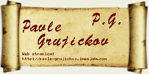 Pavle Grujičkov vizit kartica